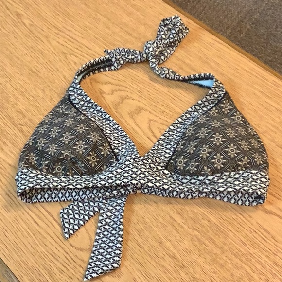 ATHLETA bikini top cool pattern brown black size S pretty artwork on this top 🐝 - Picture 1 of 8